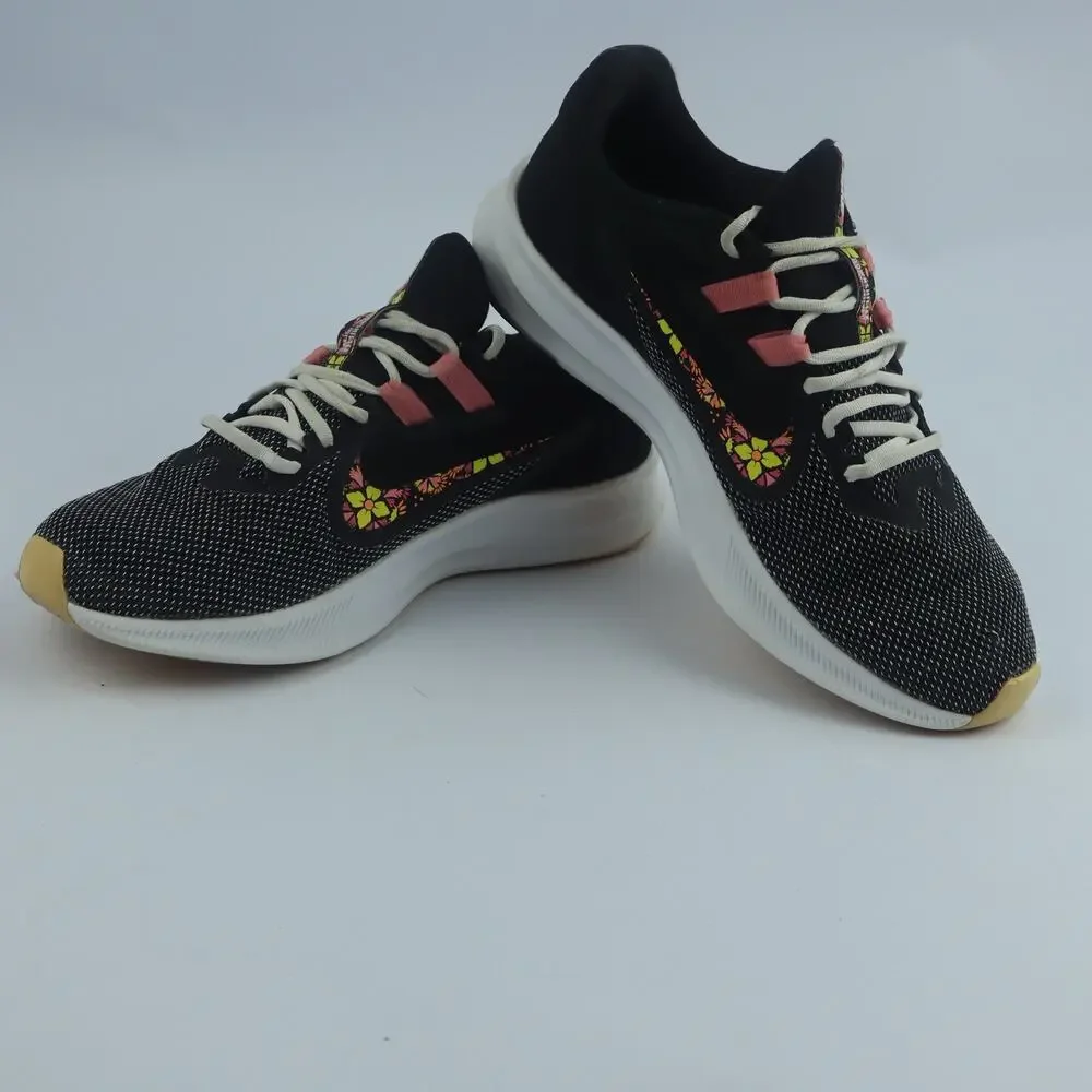 Nike Women's Downshifter 9 SE Black/Floral Running Shoes BQ9263-001 Size 6